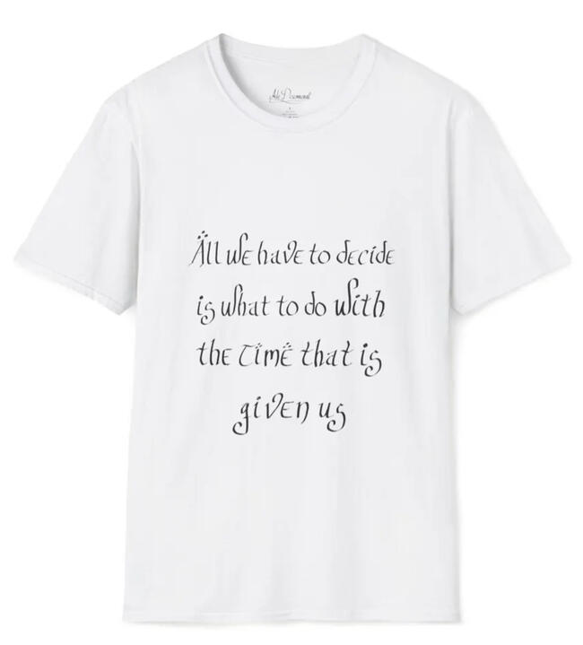 All we have to decide T-Shirt Front LOTR Quote T-shirt